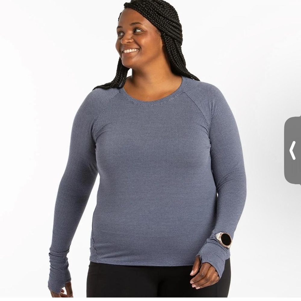 Blue Long Sleeve Top